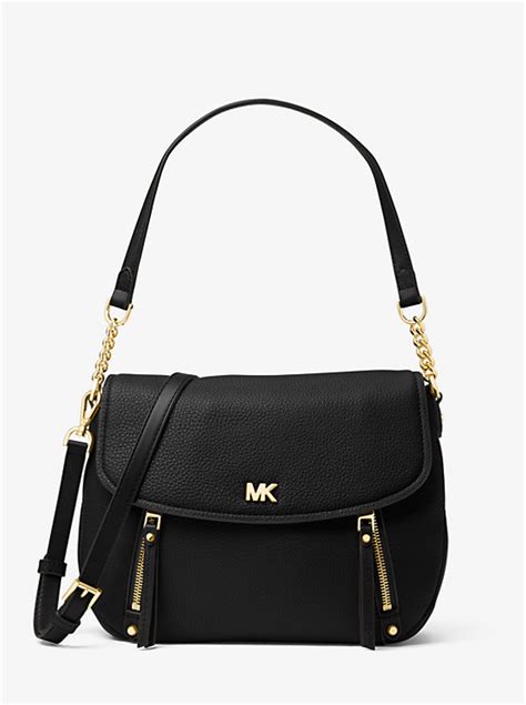 michael kors evie medium|Evie Medium Pebbled Leather Shoulder Bag .